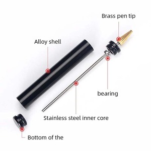 Da thủ công cạnh dầu bút da nhuộm bút thép không gỉ bàn chải Brass Head Applicator sơn Con lăn công cụ cho leathercraft DIY - Product Image 2