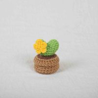 LOVE Cactus Petite plante en pot, plante artificielle au crochet, décoration de bureau et de voiture