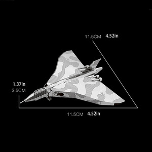 Độ Chính Xác Cao Khắc Kim Loại 3D Câu Đố Cánh Delta Máy Bay Mô Hình Tự Làm Lắp Ráp Kit Cho Người Lớn - Product Image 2
