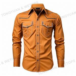Camicia da uomo taglie forti per uomo camicia da lavoro all'ingrosso camicia da uomo occidentale maniche lunghe da <span class=keywords><strong>Cowboy</strong></span> taglie forti camicie da lavoro da uomo - Product Image 3