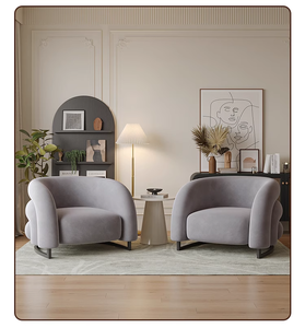 Ghế sofa đơn phong cách đơn giản, cá tính, thư giãn, nhẹ nhàng sang trọng, chất liệu nhung, dành cho phòng khách - Product Image 5