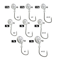 Tête de jig en plomb pour la pêche au bar en eau peu profonde, anti-herbe, 1/8oz 3/16oz 1/4oz, vente en gros
