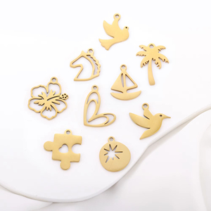 Cocotier Coeur <span class=keywords><strong>Bateau</strong></span> À Voile Fleur En Acier Inoxydable Pendentifs Miroir Poli Charmes pour Bijoux Collier Fournitures En Gros - Product Image 6