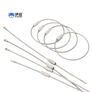 Llaveros de cuerda de alambre de cable de acero inoxidable de 1,5mm para colgar etiqueta de equipaje etiqueta de identificación - Product Image 1