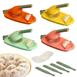 Neuheiten Küchen helfer Neujahrs werkzeug DIY Kunststoff Maschinen handbuch 2 in 1 Knödel macher für Press Dumpling Maker Formen