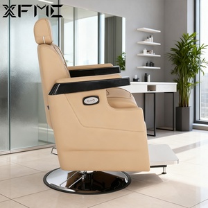 Silla Eléctrica Ergonómica de Barbería XFMC de Alta Resistencia para Salón de Peluquería con Elevación y Reclinación - Product Image 3