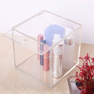 Tùy chỉnh 5 bên trượt nắp Acrylic Hộp hiển thị rõ ràng trường hợp cơ sở <span class=keywords><strong>plexiglass</strong></span> Cube thực phẩm Rose Acrylic Hộp - Product Image 4