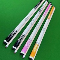 Queue de billard fantaisie pour le commerce transfrontalier, en bois, pour le billard à neuf boules et l'« Black Eight », avec tête large et fût divisé, style chinois, vente en gros