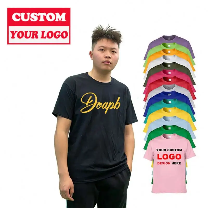 No Minimum USA Size Printed Custom T Shirt For Men Full Color Print On Demand Tshirts