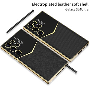 Funda de teléfono europea y americana nueva para <span class=keywords><strong>Samsung</strong></span> S24ultra, funda de lujo de estilo clásico galvanizada Galaxy S23ul - Product Image 4