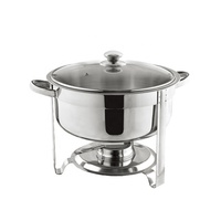 Vente d'usine de réchauds ronds pour aliments chauds, présentoirs de nourriture chaude, fours à repas, cuisinières de buffet avec porte-combustible, vaisselle de buffet, restaurant