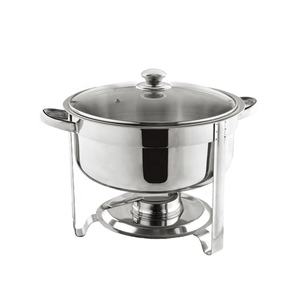 Pemanas makanan prasmanan bundar untuk restoran, dengan tempat bahan bakar, untuk memanaskan dan memajang makanan panas. - Product Image 4