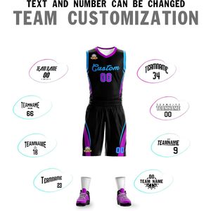 Uniforme de Baloncesto Personalizado Unisex para Adultos, Cuello en V, Sublimado, Absorbente de Humedad, Nombre del Equipo, Número, Logotipo - Product Image 4