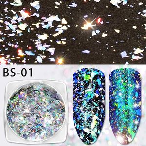 Lentejuelas Camaleón para Decoración de Uñas, Purpurina Láser, Hojuelas Holográficas, Polvo de Espejo Galáctico 3D, 3 Cajas - Product Image 2