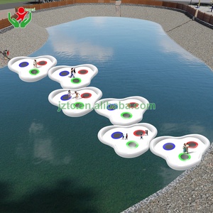 Fabbrica a buon mercato con l'alta qualità in PVC gonfiabile <span class=keywords><strong>parco</strong></span> acquatico galleggiante acqua ponte fiore trampolino di salto buttafuori Park - Product Image 3