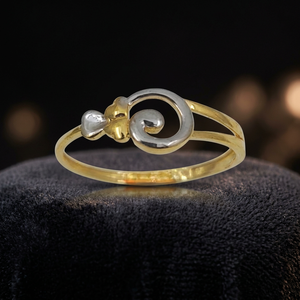 Anillo Radiante de Oro Amarillo de 22K para Mujer con Acabado Pulido de Alto Brillo para Ceremonias de Compromiso, Atuendos de Novia y Looks Festivos - Product Image 2