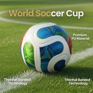 Ballon de football officiel taille 5 de qualité supérieure 2026, personnalisé, thermocollé, pour toutes les équipes et joueurs – Coupe du Monde - Product Image 1