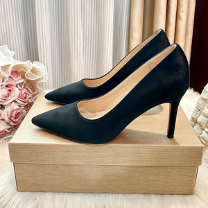 Elegantes Zapatos <span class=keywords><strong>de</strong></span> Tacón <span class=keywords><strong>de</strong></span> Aguja con Punta en Pico para Mujer, Zapatos <span class=keywords><strong>de</strong></span> Vestir Profesionales para Oficina, Cuero PU Premium, Color Nude Sólido - Product Image 4