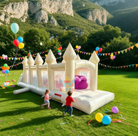 Parcours d'obstacles gonflable commercial SuperCastle pour intérieur/extérieur, toboggan et jeux de saut pour 6 personnes en PVC – Vente en gros
