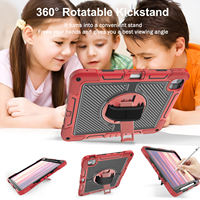Étui robuste antichoc pour tablette avec support rotatif à 360°, dragonne et bandoulière pour iPad Air 13 Pro 13