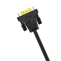 Câble convertisseur VGA mâle vers mâle plaqué or, personnalisé en usine, coaxial, gainé PVC, pour microphone, moniteur, lecteur DVD