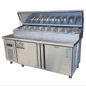 Thương mại salad Bar bánh <span class=keywords><strong>sandwich</strong></span> chuẩn bị bảng tủ lạnh thép không gỉ Tủ đông salad chuẩn bị tủ lạnh tủ - Product Image 1