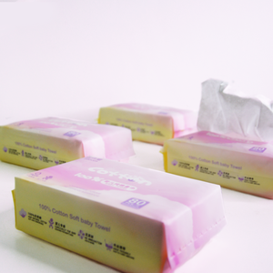 Ướt và khô dùng một lần Bông mặt mô tinh khiết mềm gói khăn mặt mô bông chứng nhận thân thiện với môi làm sạch - Product Image 3