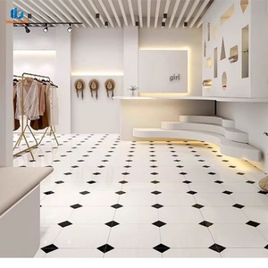 Nouvelle <span class=keywords><strong>carrelage</strong></span> en porcelaine noir et blanc à motif damier diagonal 800x800mm 2026 <span class=keywords><strong>pour</strong></span> salon moderne, salle <span class=keywords><strong>de</strong></span> bain et sol <span class=keywords><strong>de</strong></span> salle à manger - Product Image 2