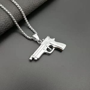 Arma dorada M1911 Collar Serie Pistola Collar Pistola Colgante Acero inoxidable - Product Image 5