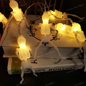 2AA 10led Halloween chủ đề đáng sợ bầu không khí trang trí bộ xương người dẫn ánh sáng chuỗi - Product Image 2