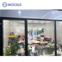 Vitrine réfrigérée pour fleurs homologuée CE avec porte en verre Low-E, éclairage LED et contrôle de l'humidité pour la présentation de fleurs fraîches en fleuriste