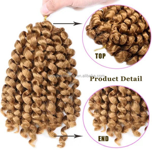 Vente en gros 8 pouces jamaïcain Bounce Jumpy baguette Curl Crochet tresse cheveux torsion <span class=keywords><strong>tresses</strong></span> africaines en synthétique tressage Extensions <span class=keywords><strong>de</strong></span> cheveux - Product Image 2