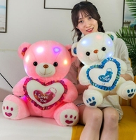Peluche Ours en Peluche Cœur d'Amour Coloré pour la Saint-Valentin, Vente en Gros d'Usine