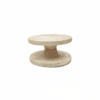 Poignée Ronde Moderne en Travertin Beige NANWEI, Bouton de Tiroir Circulaire pour Armoire, Commode, Meubles de Cuisine