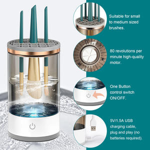 2024 Portable Electric Makeup <b>Brush</b> Cleaner with Drying Rack USB <b>Powered</b> for Household Car Outdoor Use-Dropshipping Product - Product Image 6