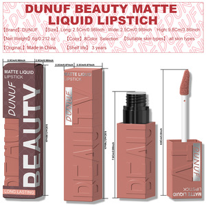 Brillo Labial Mate en Múltiples Colores, No Seco, Fácil de Usar para Maquillaje Labial Femenino - Product Image 4