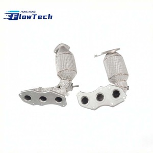 Colector de escape de acero inoxidable SS304 con escudo térmico para Porsche Panamera 970 3.6 - Product Image 6