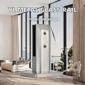 YL METAL Garde-corps carré moderne en acier inoxydable avec embouts, fixation au sol pour escalier et balcon (utilisation intérieure/extérieure) - Product Image 2