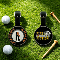 Tag Bagasi Golf Bentuk Kustom dari Logam Desain Preppy untuk Anggota