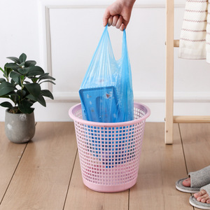 La poubelle creuse domestique simple moderne peut plastique sans pression anneau taille corbeille à papier simple cuisine salle <span class=keywords><strong>de</strong></span> bain poubelle - Product Image 2