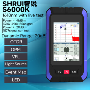 SHRUI S6000 Serie Palm OTDR All-in-One-Optisches Zeitbereich sreflekto meter 1310/1550/1610nm mit Live-Faser tests - Product Image 5
