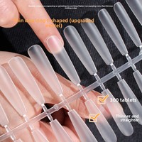 Nouvelles pointes d'ongles tendance, ultra-fines, mates, en forme de T, à couverture complète et semi-couvrante, sans besoin de ponçage, pour salons de manucure