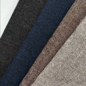 <strong>Brown</strong> Herringbone Tweed Fabric 20% <strong>Wool</strong> 80% Polyester Fabric Suitable for Making Coats and Suit Sets - Product Image 3