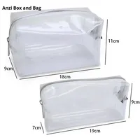 Nouvelle Trousse de Maquillage et Trousse à Crayons Transparente en PVC, Grande Capacité, Boîte à Papeterie avec Fermeture Éclair, Étanche
