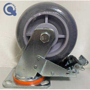 300 KG Last 5 6 Zoll TPE Rollen rad TPR Nachlauf mit Schloss Hoch leistungs rad Gummi rad - Product Image 1