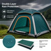 Tente de camping gonflable 2-3 personnes, double couche, Oxford, imperméable, portable
