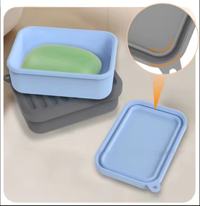 Boîte à <span class=keywords><strong>savon</strong></span> portable en silicone anti-fuite avec couche de drainage, <span class=keywords><strong>porte</strong></span>-<span class=keywords><strong>savon</strong></span> antidérapant auto-drainant pour salle de bain et cuisine - Product Image 5