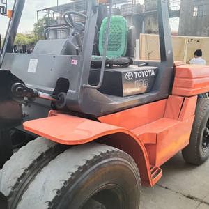 Chariot élévateur d'occasion TCM FD100 fabriqué au Japon, moteur diesel, 4 roues motrices, mât à deux/trois étages, prix raisonnable - Product Image 5