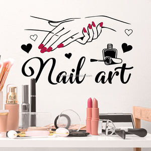 Nail Beauty Stickers muraux Studio Maquillage miroir décoration <span class=keywords><strong>papier</strong></span> <span class=keywords><strong>peint</strong></span> <span class=keywords><strong>Papier</strong></span> auto-adhésif peut être retiré - Product Image 4