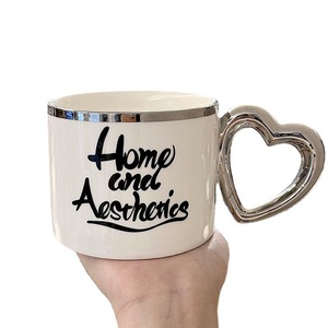 แก้วเซรามิกเคลือบสไตล์นอร์ดิก ดีไซน์หรูหรา สวยงาม แก้วน้ำลายเลเซอร์สุดสร้างสรรค์ แก้วคู่รัก - Product Image 6